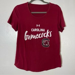 Under Armour, Carolina Gamecocks T-Shirt, Size similar to a Medium.